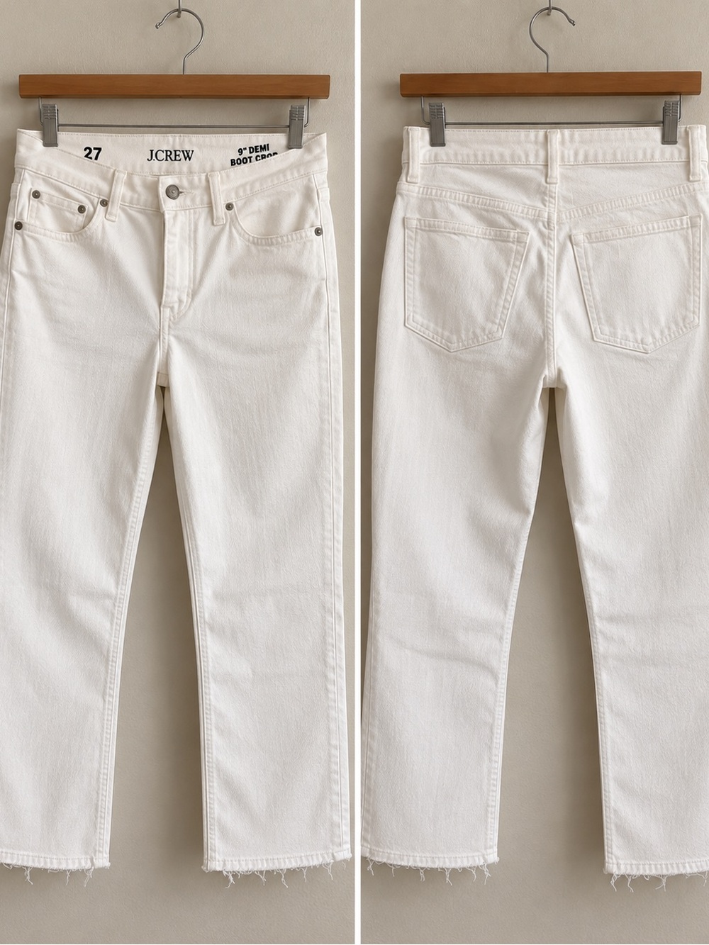 J. Crew White Cropped Boot Cut